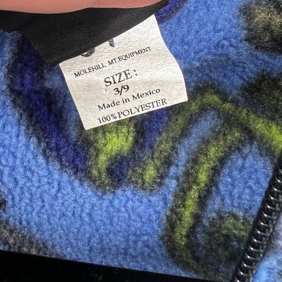 Molehill Mountain Blue Fleece‎ Bunting with Monkeys Size 3-6 Months - Picture 5 of 7